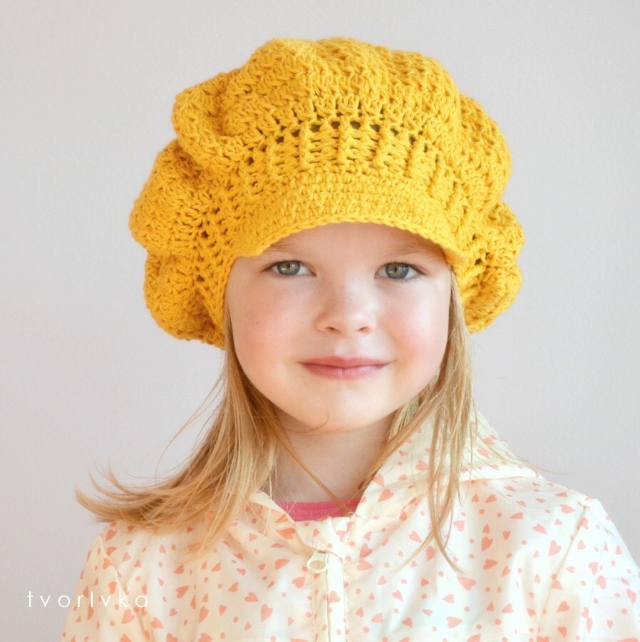 or pattern crochet newsboy newsgirl baby NEWSGIRL hat visor HAT pattern beret crochet by tvorIvka newsboy