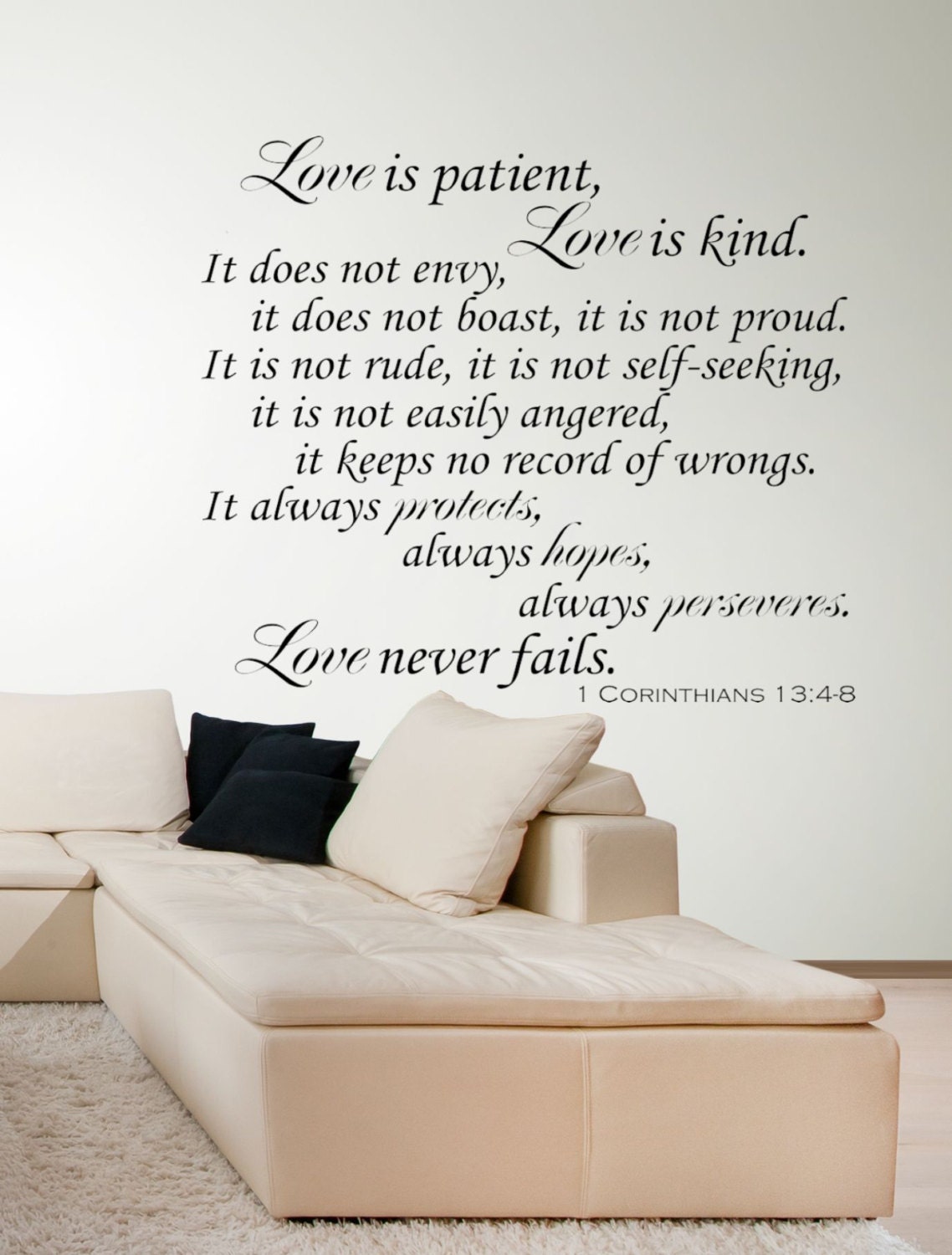 Bible Verse Wall Decal Wall Decals for the Home Love is
