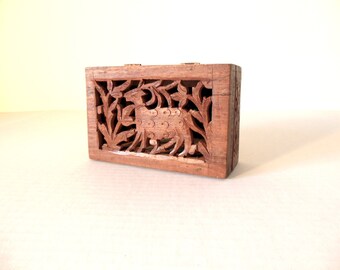 Hand Carved Wooden Box India