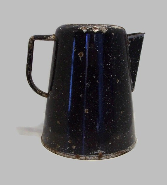 Vintage Coffee Pot Rustic Coffee Pot by 4RLoveOfOldAndNew on Etsy