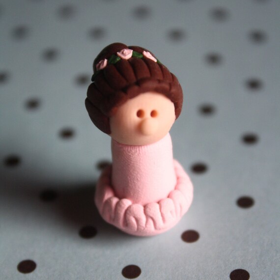 Polymer Clay Ballerina Miniature by MonstrousFish on Etsy