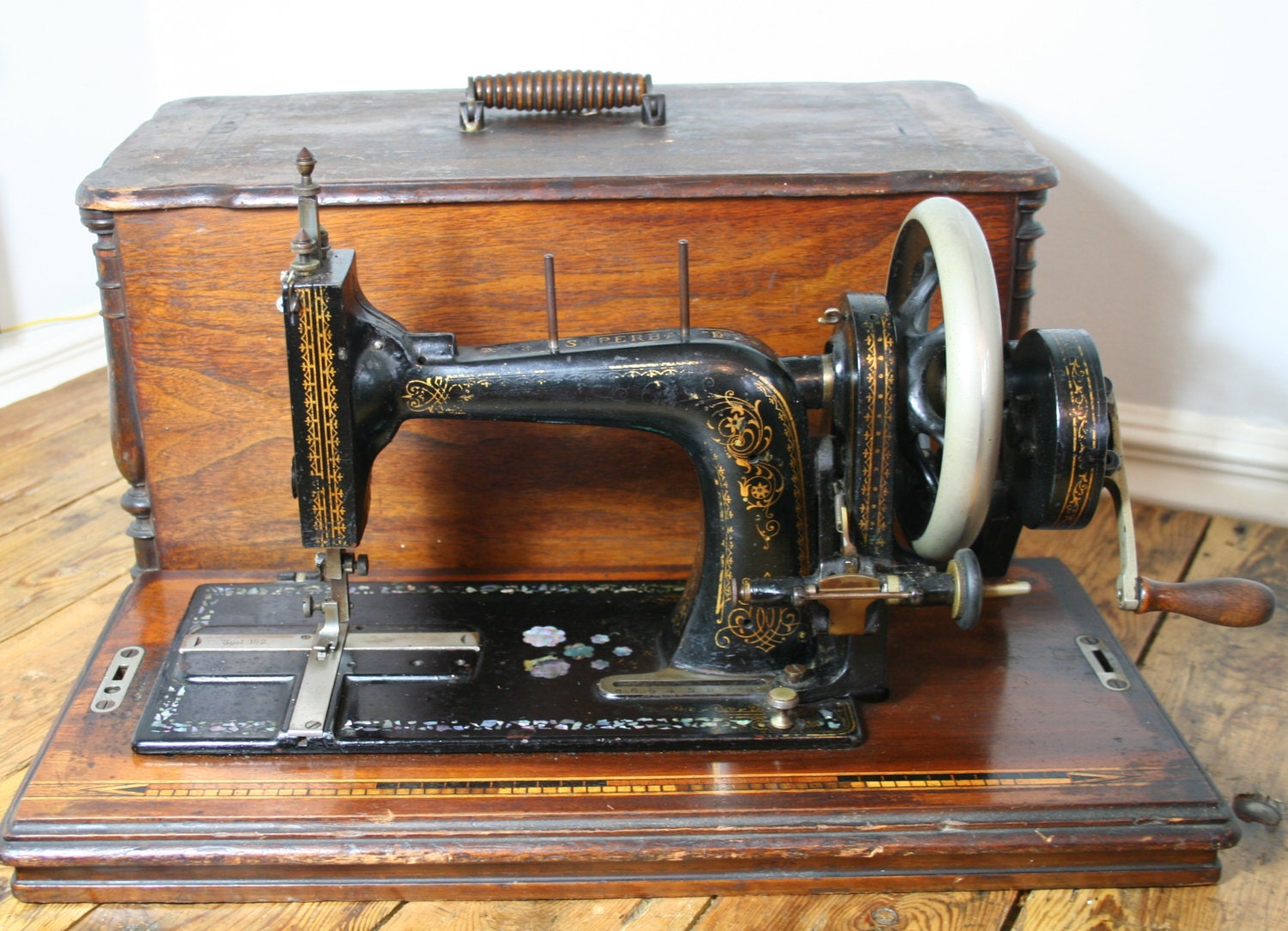 Beautiful antique German sewing machine