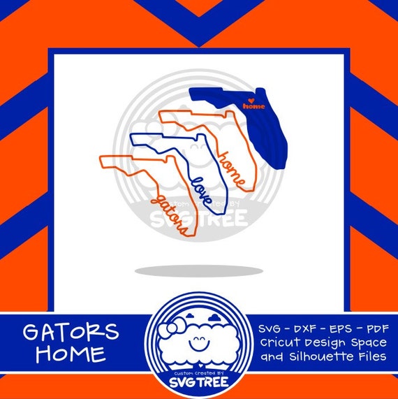 Florida State Outline Gators SVG DXF EPS Cricut Files by SVGTREE