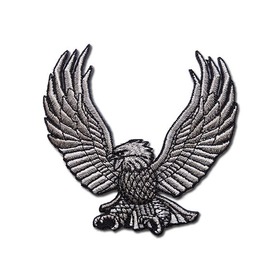 Eagle Patch Grey Eagle Embroidered Iron on by craftsisterday