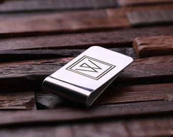 Personalized Monogrammed Engraved Money Clip Wallet Men's Gift, Groomsmen, Father's Day