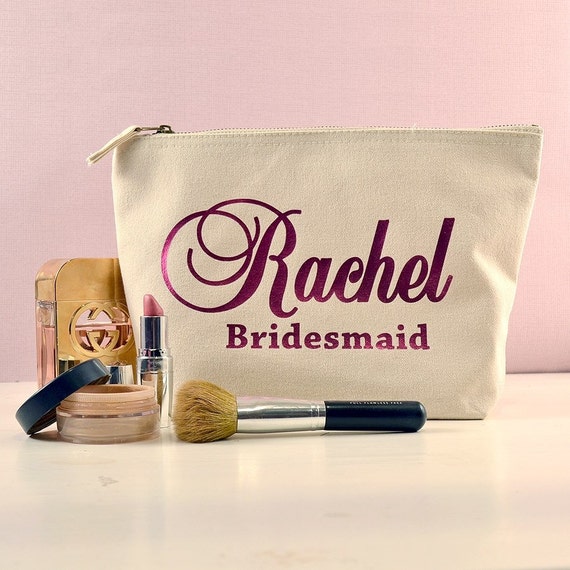 Ivory Personalised Bridesmaid Gift Make Up Bag