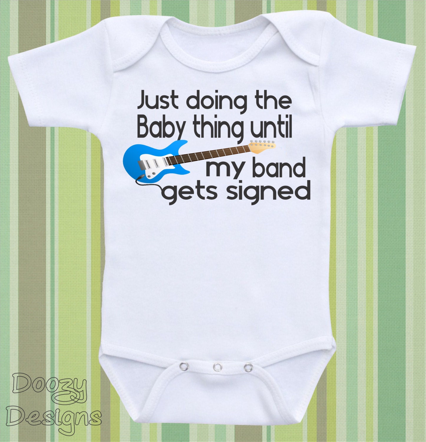 Rock Band Baby Onesie ® or Bodysuit. Unisex Baby Shower Gift