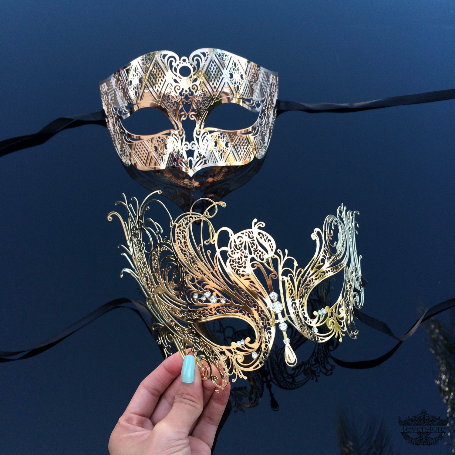 Couples Masquerade Mask His & Hers Couples By 4everstore On Etsy