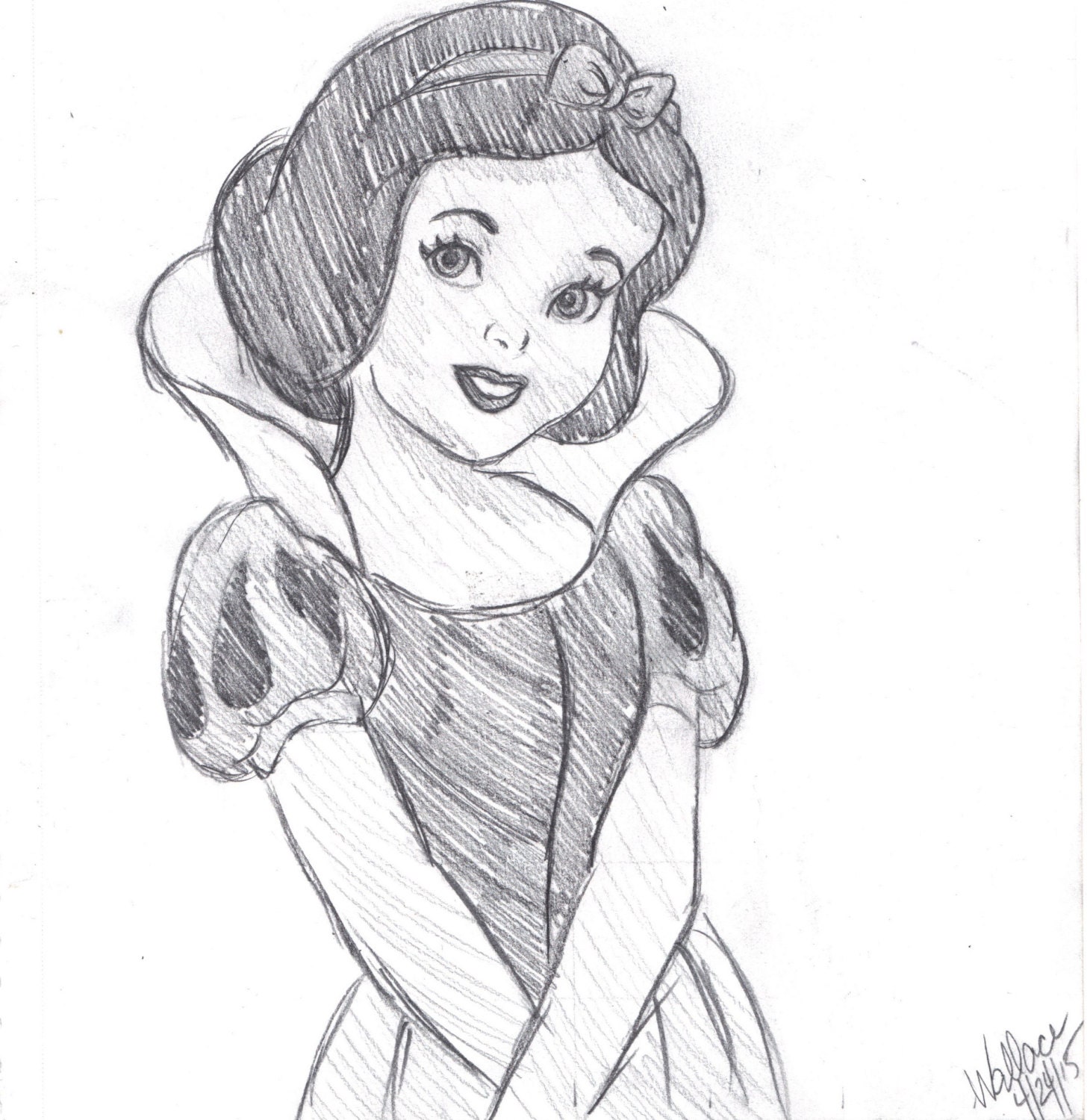 Disney's Snow White Sketch Drawing