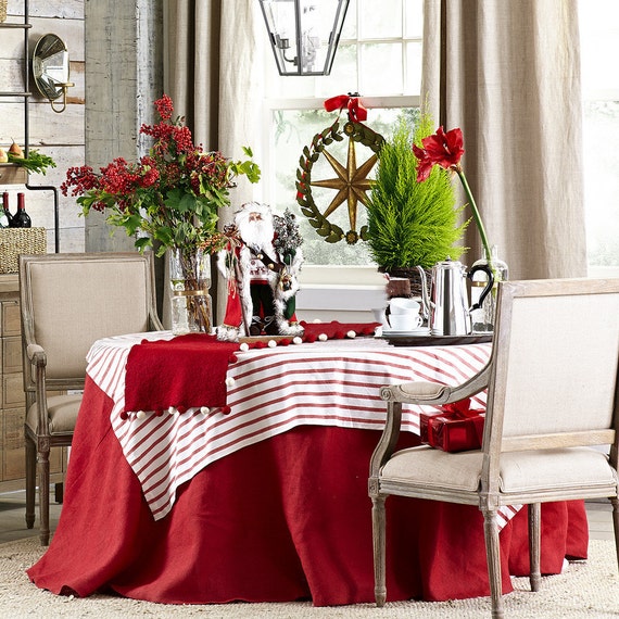 Rustic Tree Skirts For A Primitive Tablecloth Red Burlap Round Decor Holiday Choose Your