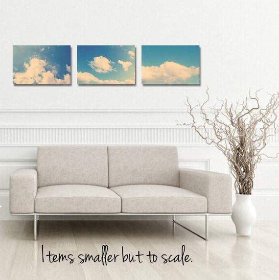 Fine art photography set of art teal wall art by FeatherAndIndigo