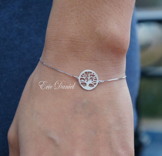 Tree of Life Bracelet 10K 14k 18K White Gold Gold Family Tree