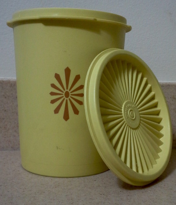 1970's Tupperware Canister Suction Lid Container by Lalecreations