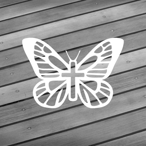 Download Cross decal Cross sticker Butterfly decal by MarylandCorvus