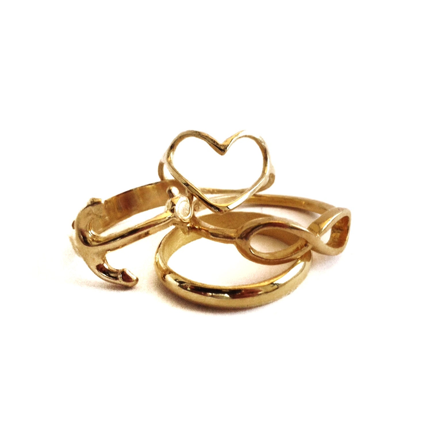 Knuckle Rings Stacking Rings Mid Knuckle Rings Small Gold