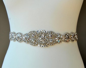 Bridal Sash,Wedding Dress Sash Belt, Rhinestone Sash, Rhinestone Bridal Bridesmaid Sash Belt, Wedding dress sash belt