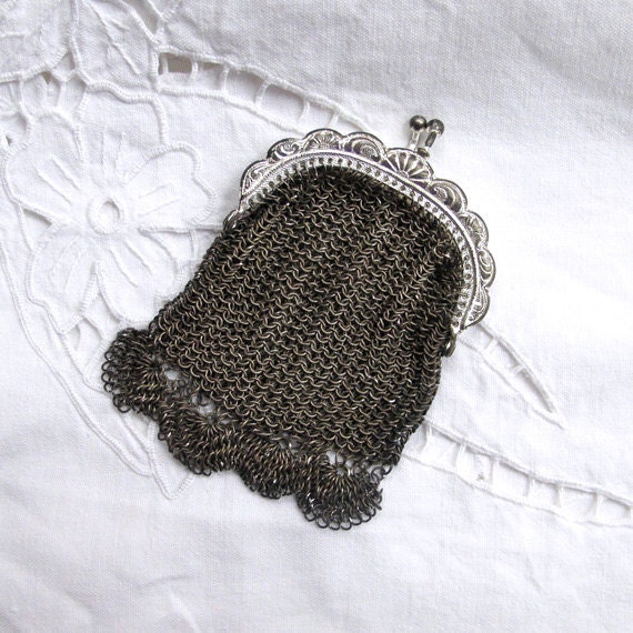 Antique Chain Maille Mesh Small Coin Purse by 82ndStreetVintage