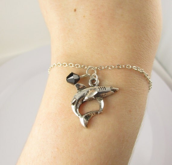Items similar to Shark Bracelet choose a color, Shark Jewelry, Shark