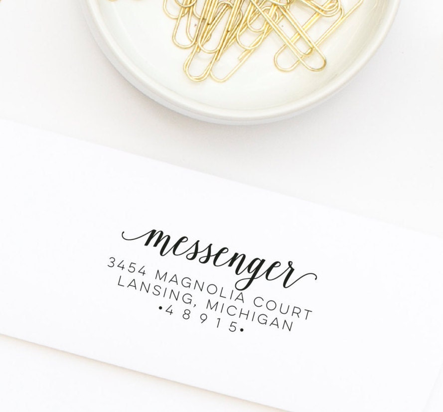 personalized wedding return address stamp 