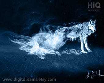 Wolf patronus, Magical wolf, Harry potter patronus