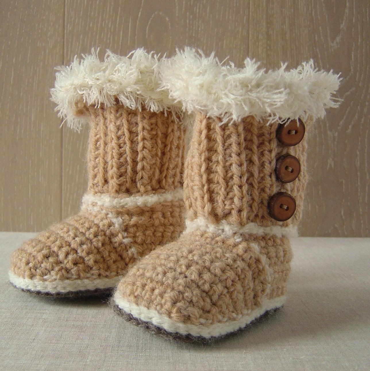 CROCHET PATTERN Ugg Style Booties Easy Baby by matildasmeadow