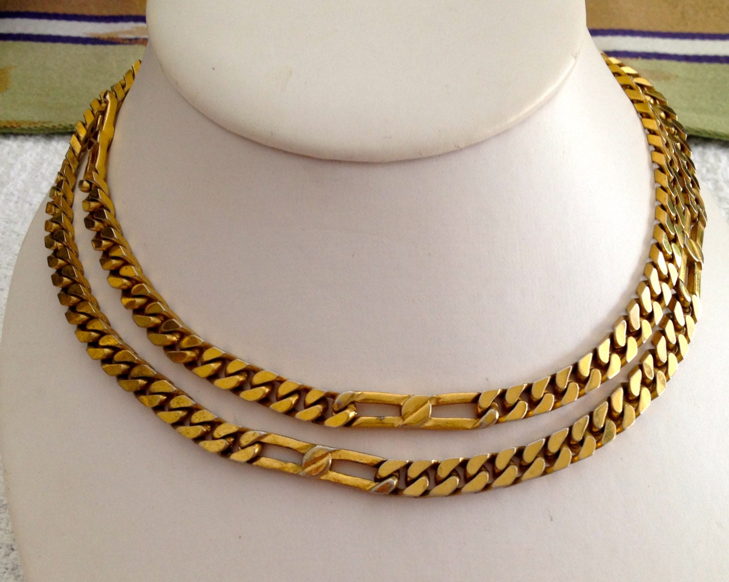 Vintage Monet Heavy Gold Chain 36 Necklace Monet Gold