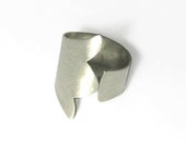 Lotus ring-Adjustable-Hand formed-Cuff ring-Handmade silver ring-Metalwork-Gift for her-Open band-Yoga jewelry-Handmade jewelry-Greek jewels