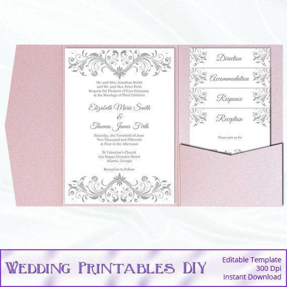 Wedding Invitation Sets Pocketfold 10