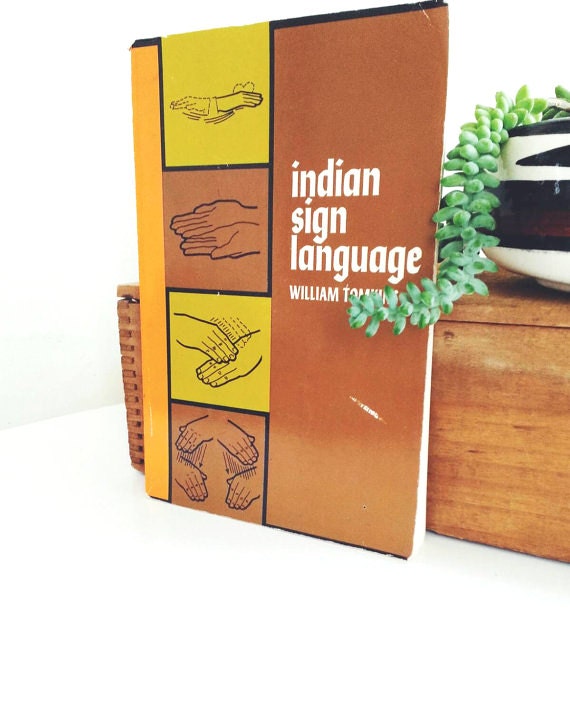 Indian sign language book vintage instructional by PropsandPieces