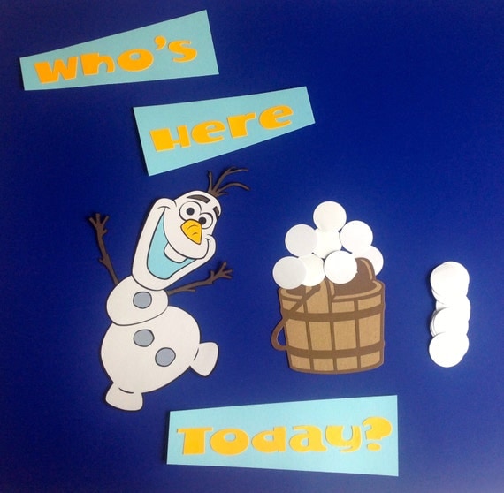 Olaf #39 s Attendance Counter by ThumbtacksAndPaper on Etsy