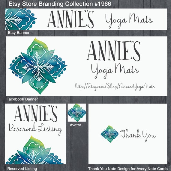 Etsy Store Banner and Branding Watercolor Collection Customized to ...