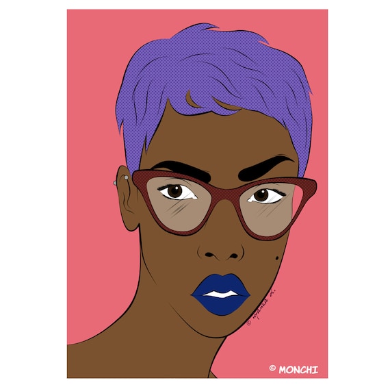 Bre pastel pixie cut pop art poster print