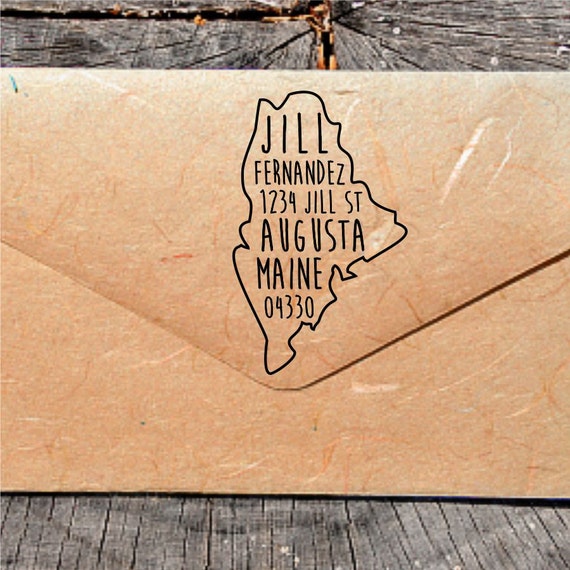 Maine Address Stamp Custom Maine Address Stamp State Stamps