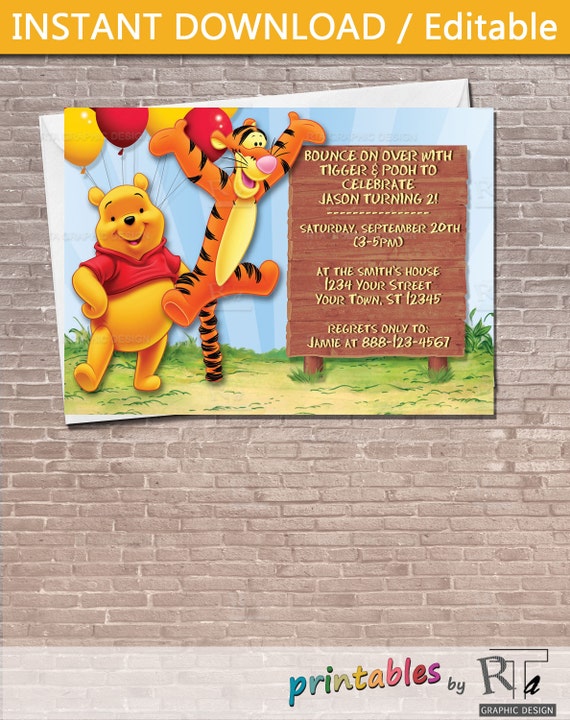 Tigger Birthday Invitations 4