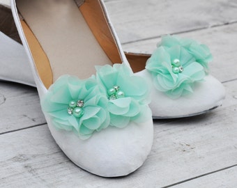Flat wedding shoes Blue wedding shoes Tiffany blue wedding shoes ...