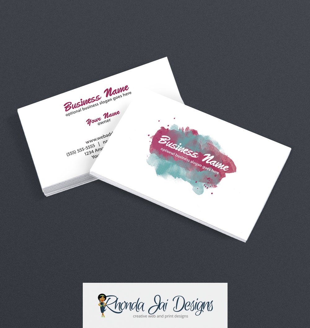 Business Card Designs 2 Sided Printable Business Card Design