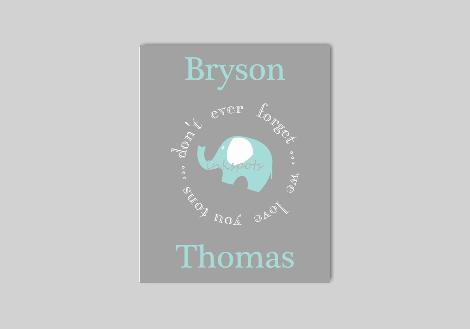 Baby Boy Nursery Art Elephant Nursery Print Baby Elephant