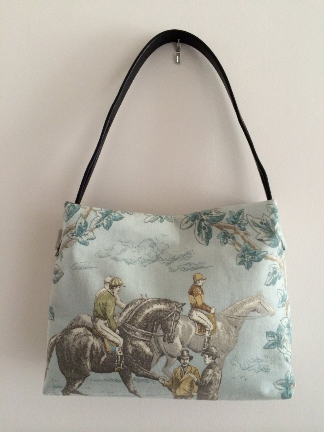 Blue Equestrian Handbag Purse