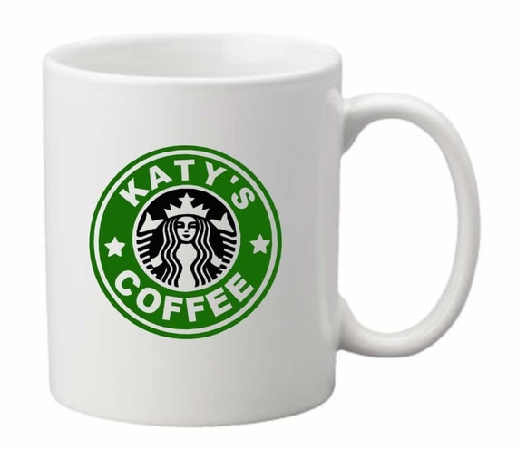 custom name starbucks coffee vinyl decal for cup by