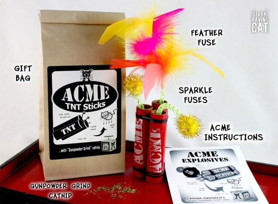 ACME TNT Catnip Cat Toy Sticks