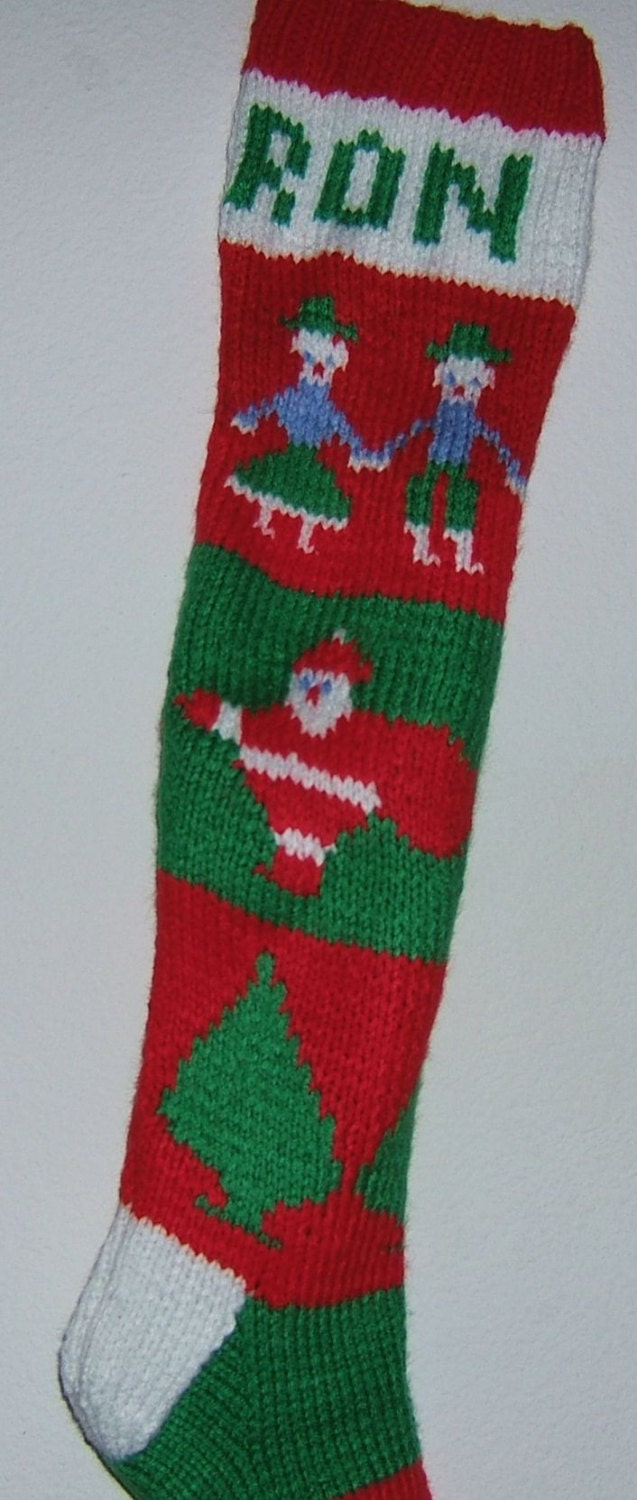 Personalized Hand Knitted Christmas stockings