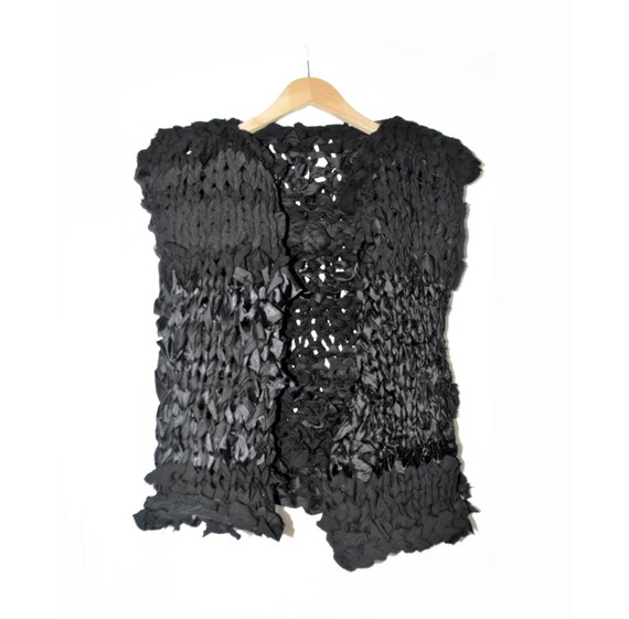 black knit vest top