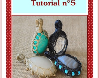 New Macrame stone wrapping Tutorial n 5