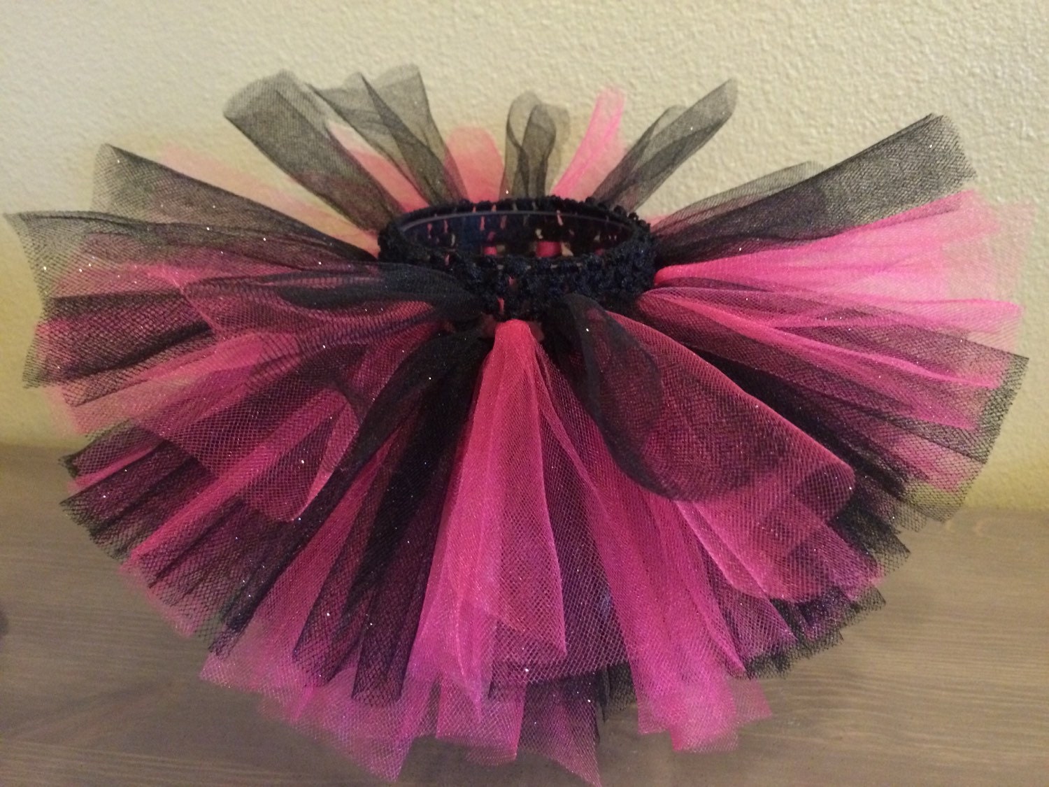 Hot Pink and Black Tutu Party Tutu Pink Tutu Black Tutu