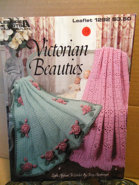Victorian Beauties Afghan Crochet Patterns Leaflet 1292 by
