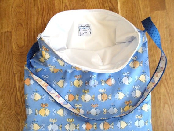 ... , Zipper Beach Bag, Zippered Diaper Bag, Ex. Large Waterproof Pouch