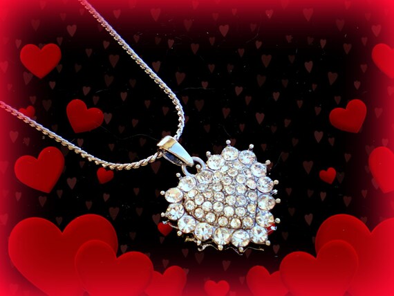 50% SALE Valentines Day Necklace..Heart Necklace..Love