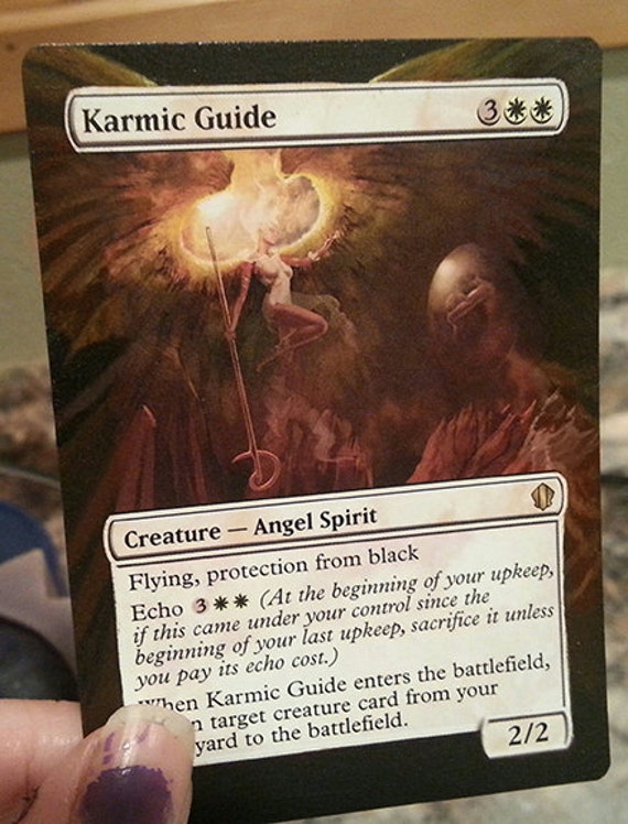 Karmic Guide Altered Hand Painted MTG Magic by ZealkatMTGAlters