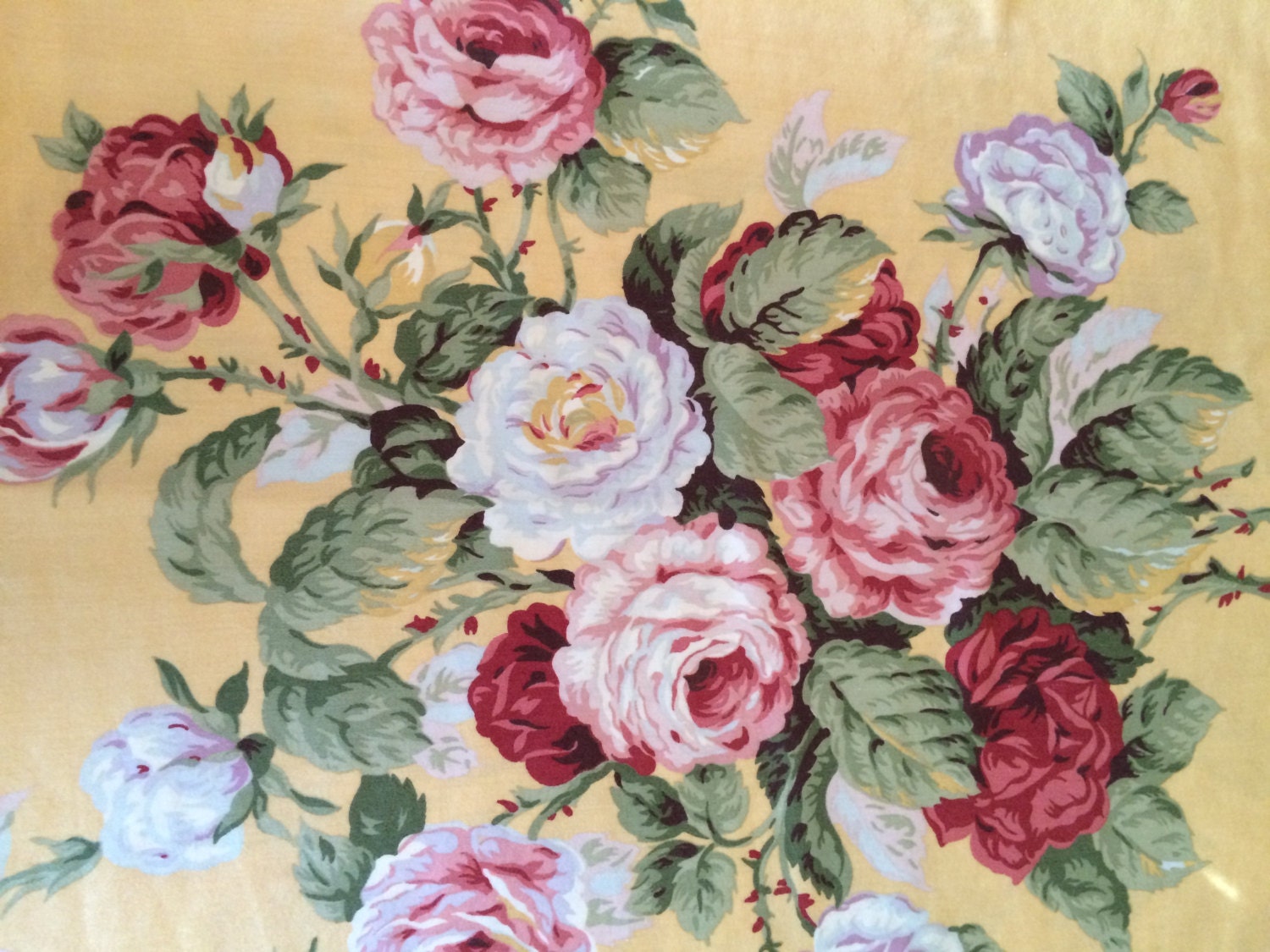Vintage Ralph Lauren Kathleen Pattern 100% Cotton Sateen King