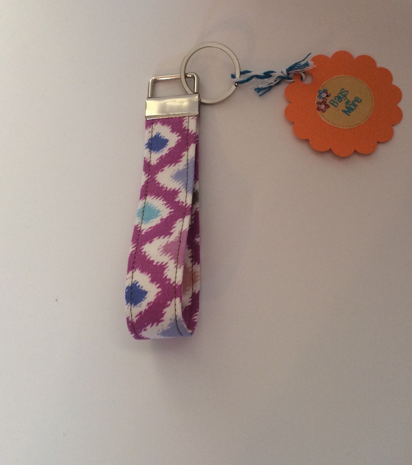 fabric key fob fabric keychain key fob by SugarNSpiceSewing